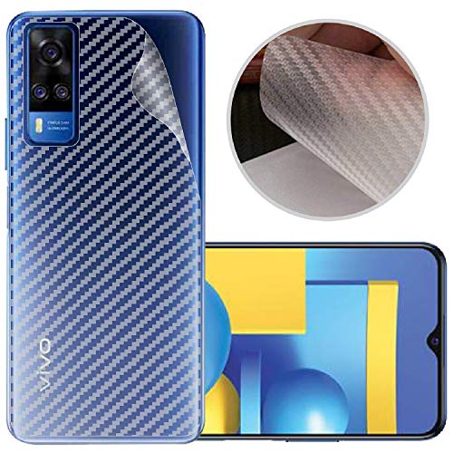 Image of Compatible with Vivo Y51 (2020) Back Screen Protective Film Carbon Fiber Skin Transparent Screen Guard Sticker