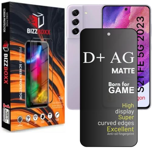 Image of Matte Tempered Glass Compatible For Samsung Galaxy S21 FE 5G D+ AG Screen Guard Protector Anti Fingerprint Gaming Special With Camera Cut (For Samsung Galaxy S21FE)- Pack of 1