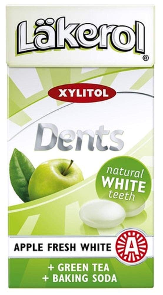 Läkerol Dents Fresh Apple - Original - Sueco - Sin azúcar - Xilitol - Pastillas - Pastillas - Grageas - Gotas - Caramelos - Dulces - Dulces