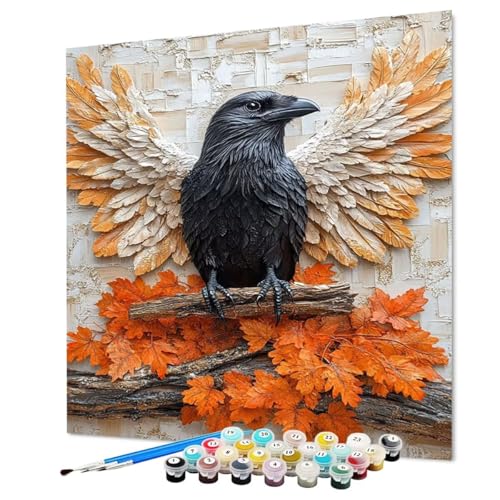 Pintar por Numeros Adultos Animal, Pintura por Numeros Adultos Grabar, Manualidades Paint by Numbers Con Pinceles y Pigmento Acrílico Para Decoracion Hogar Regalos 40 x 55 cm/16x22inch (Model-1109)