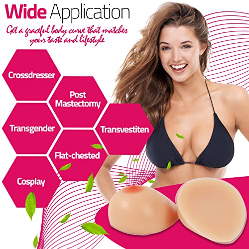 IVITA Silicone Breast Form Fake Boobs Mastectomy Prosthesis Crossdresser Transgender Cosplay3