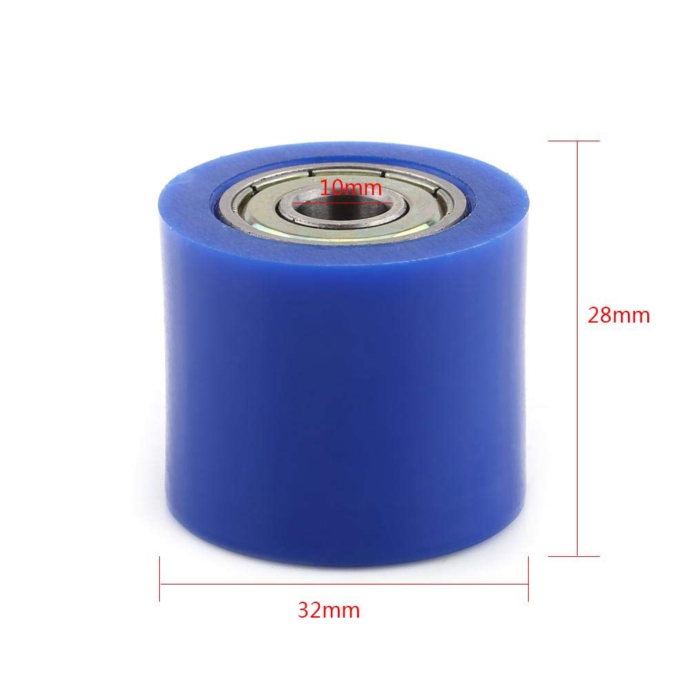 Galet Tendeur Chaîne Moto 8mm/10mm - Rouleau Guide Chaîne Universel Street Bike/ATV - Orange