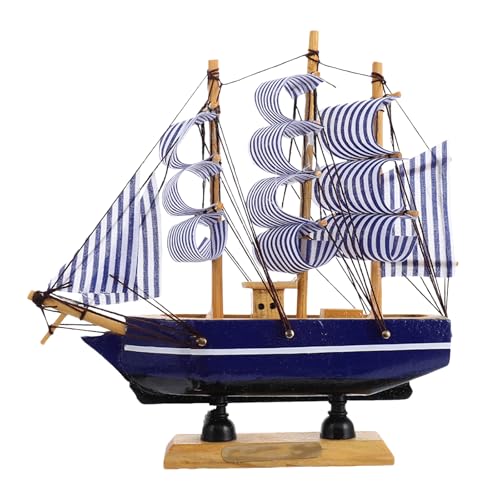 Abaodam Sailboat Model Wooden Sailing Boat Home Decor Graduation Cake