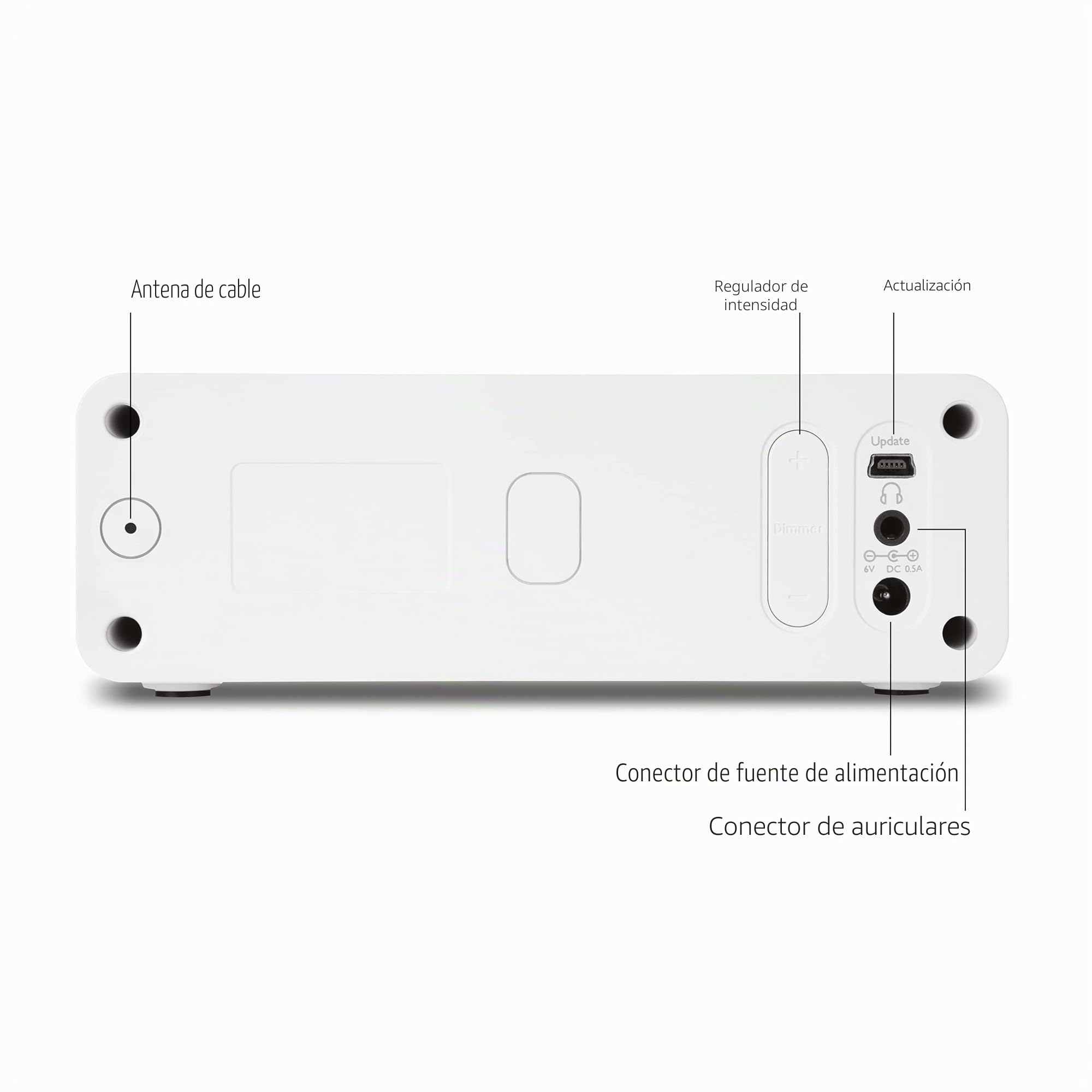 TechniSat DIGITRADIO 51 - Radio Despertador DAB+ (DAB, FM, Radio Reloj, Despertador con 2 Tiempos de Alarma Ajustables, Función de Repetición, Temporizador, Pantalla Regulable) Blanco