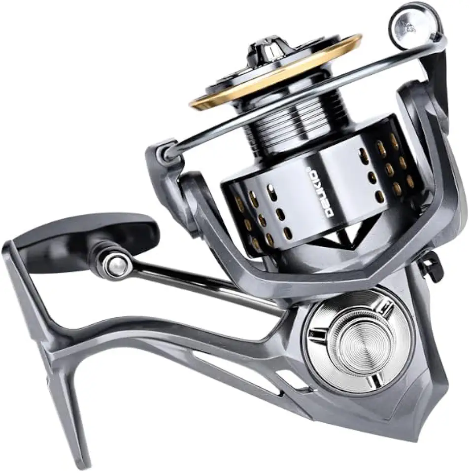Molinete para Pesca Marinha Sem Folga - Ultra Leve com Estrutura Metálica, 20kg Arrasto Suave Carretilha para Pesca, Anti-Corrosão - Molinete Rotativo Resistente para Água Salgada