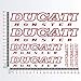 Kit autocollants compatibles Ducat Monster kit 2 moto decal code 1119 (031 rouge)