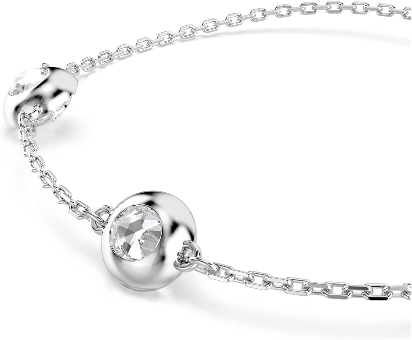 Swarovski Una Angelic bracelet, Round cut, Double sided motifs, White, Rhodium finish