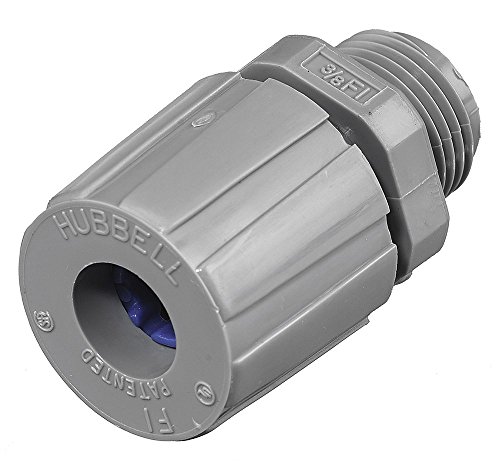 Hubbell SHC1012CR Kellems Wire Management Cord Connectors, Straight Male, Nylon, 3/8