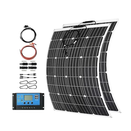 1000W Flexible Solar Panel Kit for RVs, Boats, and Any Uneven Areas, with 40A Controller and Accessories，2 * 500W Monocrystalline Solar Photovoltaic Panels