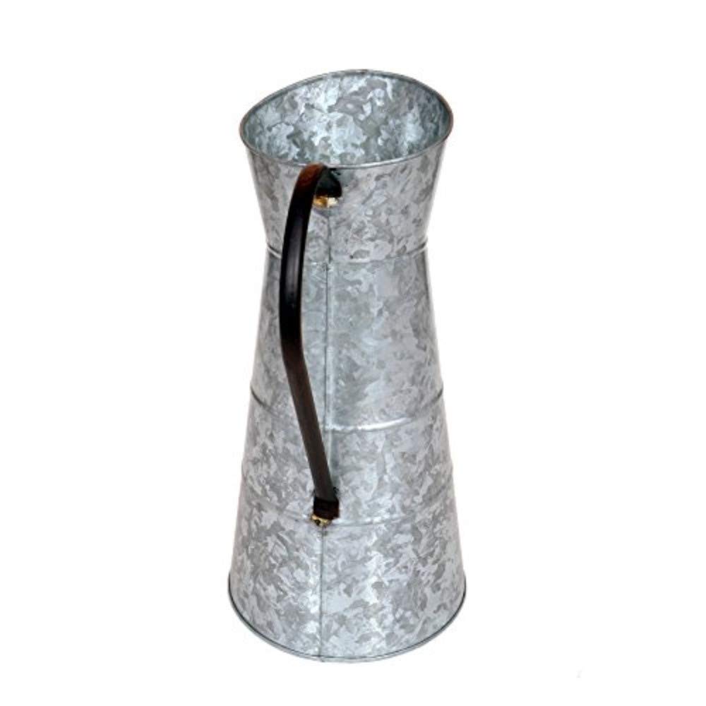 Deco 79 Gießkanne, Metall, verzinkt, 25,4 x 40,6 cm