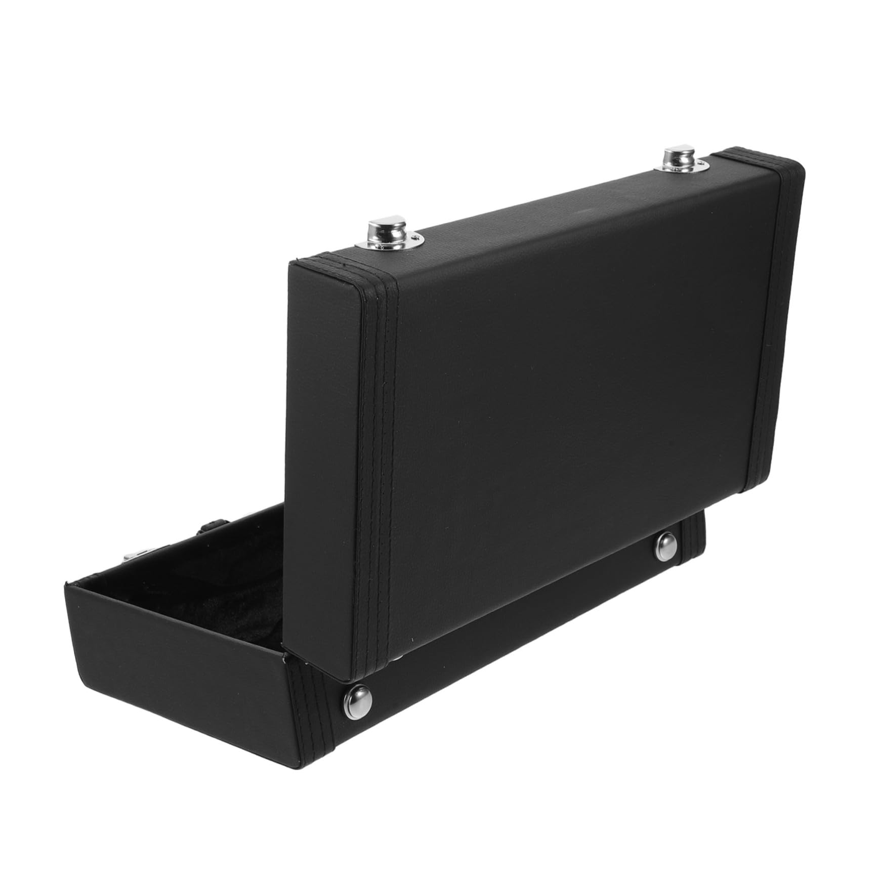 Estuche Rígido para Clarinete PU con Asa Caja de Almacenamiento Portátil Negra con Cierre Seguro para Músicos Bolsa para Instrumento de Viento Ligera y Resistente