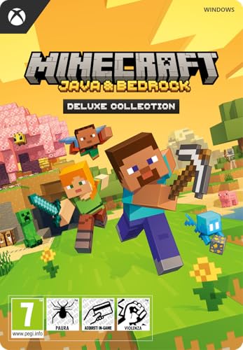 La Deluxe Collection include questi contenuti aggiuntivi oltre a Minecraft: 1600 Minecoin, cinque mappe, tre skin pack, un texture pack, cinque oggetti Character Creator e tre emote.