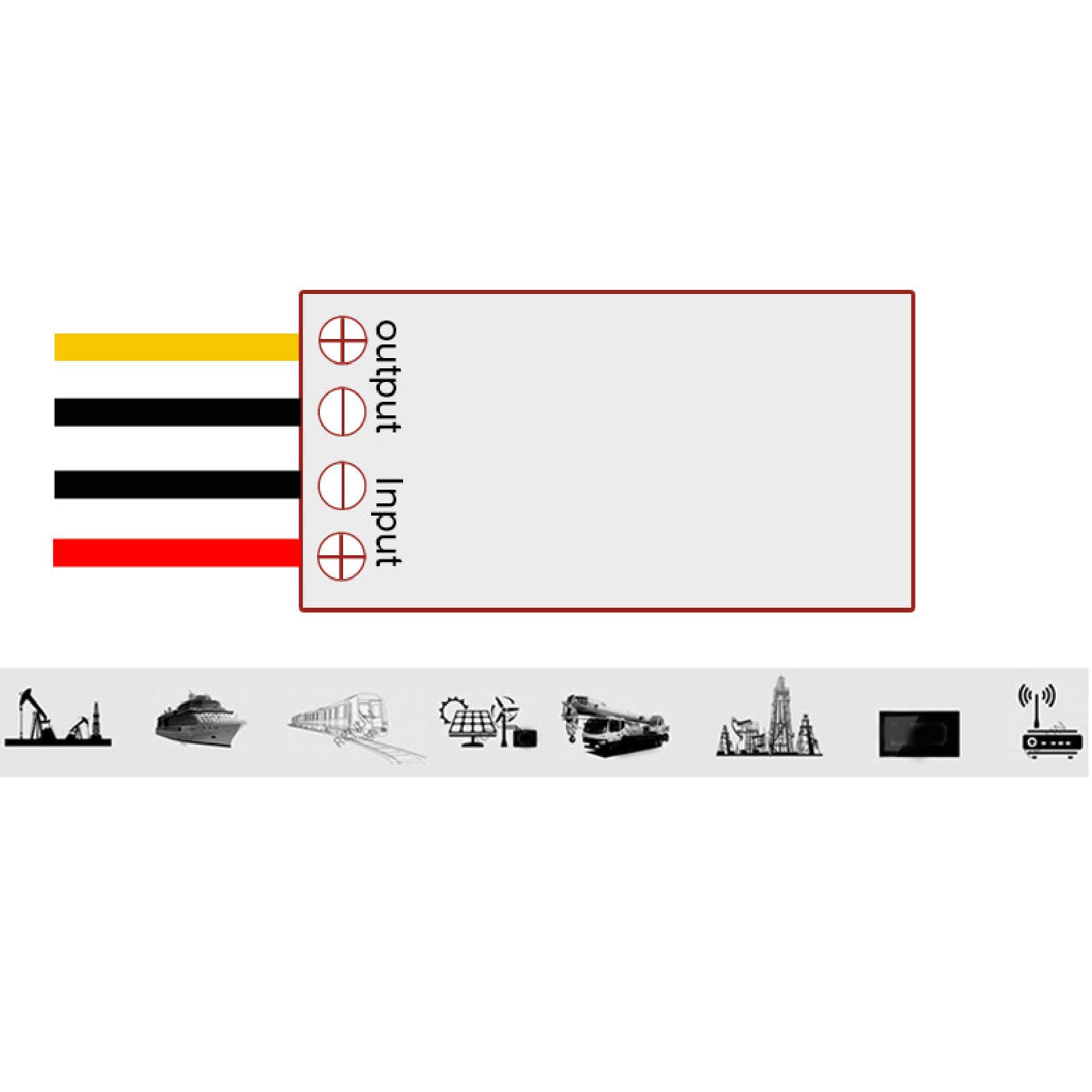 Convertitore Step Up Boost Trasformatore Durevole Impermeabile 36V 540W per Uso Esterno, Grado di Protezione IP67, Modulo di Alimentazione 15A