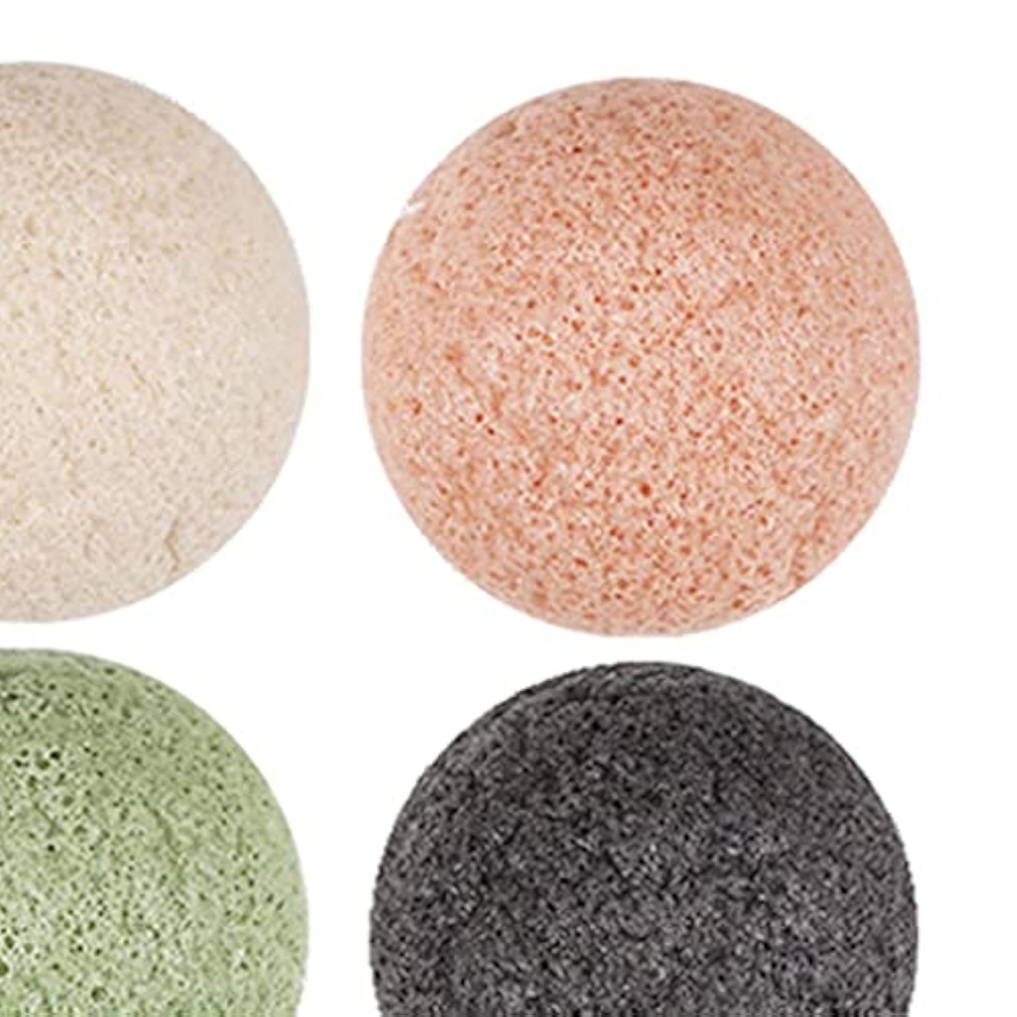 6 Pieces Konjac Cleaning Sponge Puff Exfoliating Facial Sponge Set