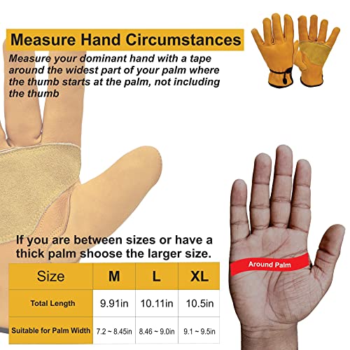 Idenax Gardening Glove Thorn Proof, Leather Working Gloves/Safety Work Gloves Men Women For Yard, Mechanic, Welding. (Medium) #TOP7