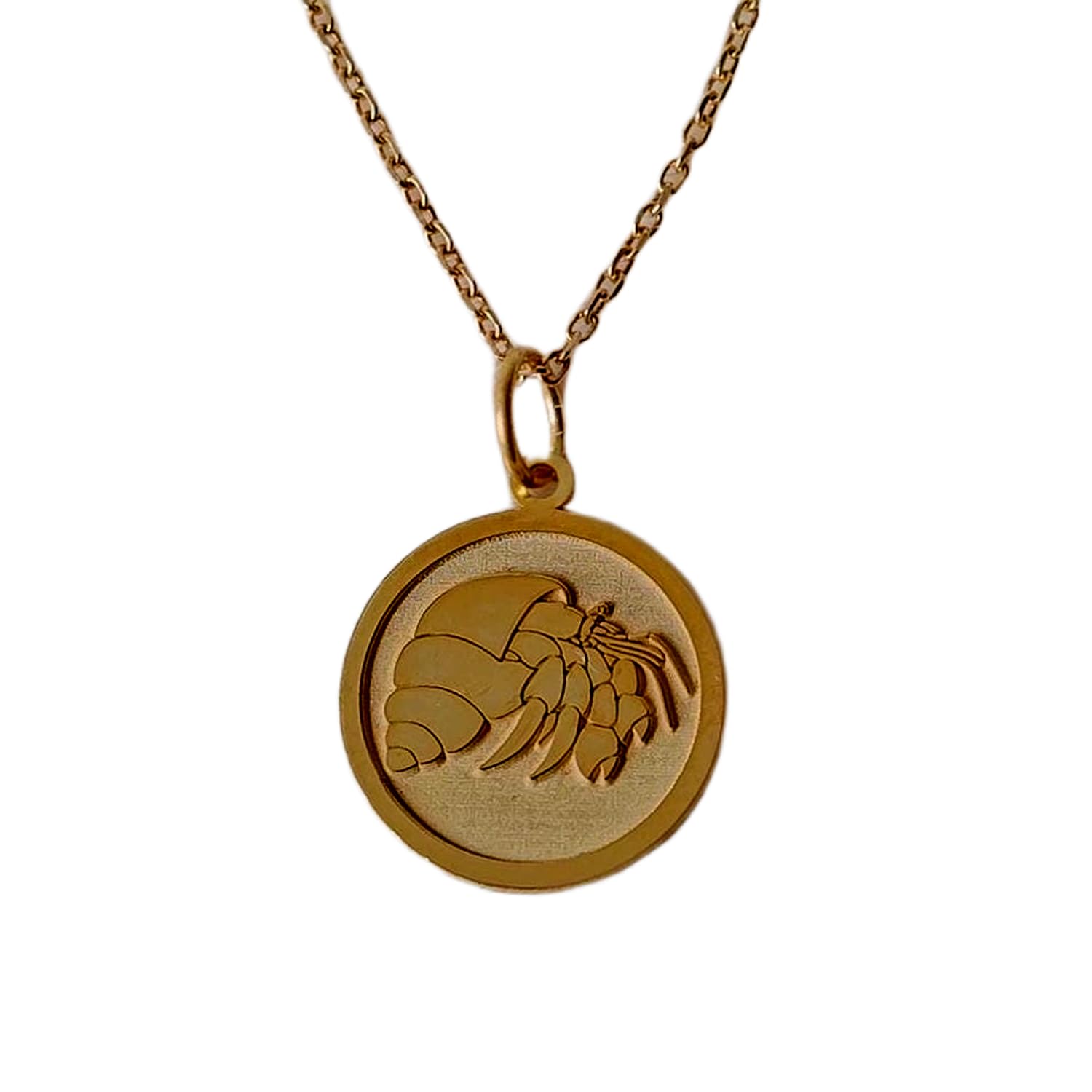 Bijoux plaqués or et chaîne argent 925 avec pendentif bernard-l'ermite