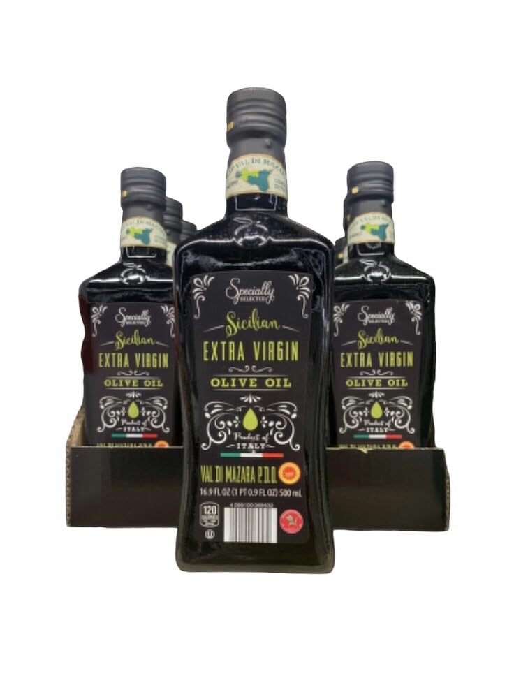 Miniatura 2 de Aceite de oliva virgen extra siciliano de alta calidad, 16.9 onzas líquidas (paquete de 2), importado de Italia, certificado por DOP Val Di Mazara,