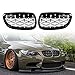 Gtfreedom Griglie Anteriori Griglia del Rene Anteriore Cappuccio Anteriore Griglia diamantata Griglia meteorica Nero Lucido + Cromo, per BMW Serie 3 E92 E93 Coupé 2006-2010