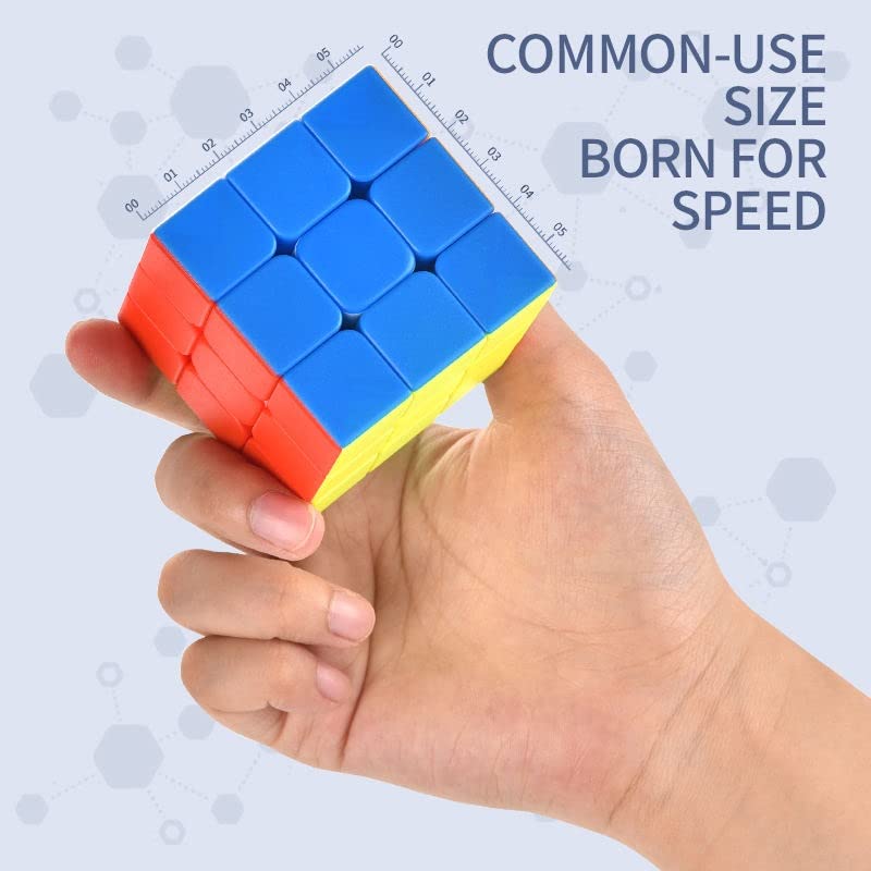 Image of Magic Cube - Smoothly Stickerless High Speed 3x3x3 for Kids, Speedy Stress Buster Brainstorming Puzzle Game, Mind Games for 14 Years and Up, Multi