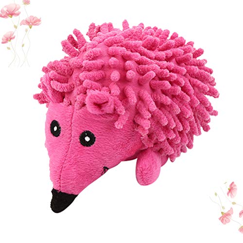 Pets Sound Toy Cartoon Pelúcia Hedgehog Dog Toy Squeaky Toys Chew Bite Toy Pet Supplies (Rosa) para
