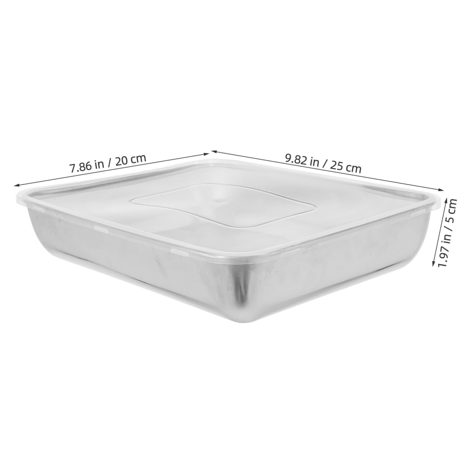 DECHOUS Stainless Steel Baking Tray with Lid Roasting Pan for Versatile Cooking for Family Gatherings and Commercial Use for Cakes and Desserts