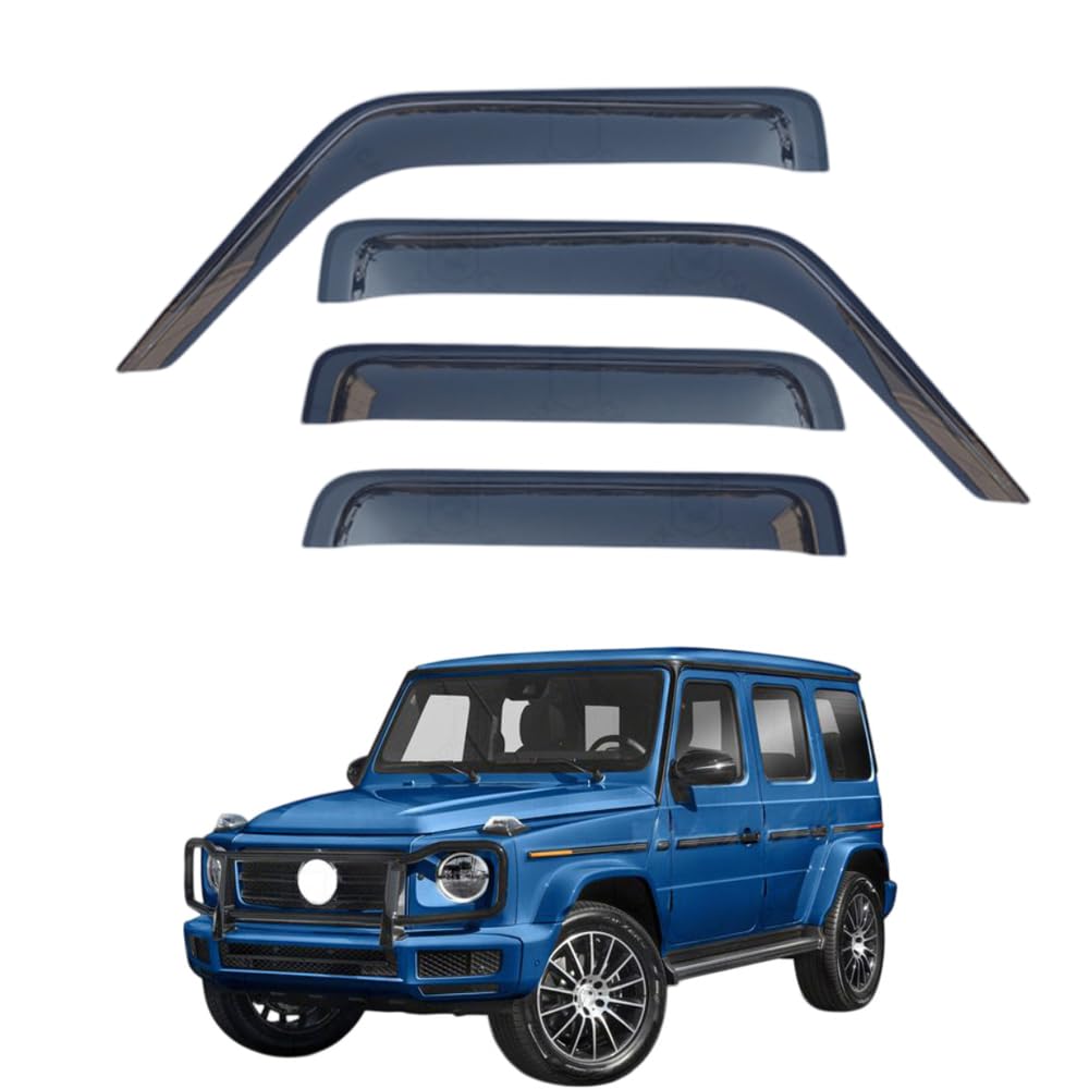 Qoemrhelt 4Pcs 4Pc Set In-Channel Wind Deflectors, For Mercedes-Benz G-Class (Mk2 W463-2) 2019 Window Visors Rain Guards Vent Visors Rain & Sun Protection,Car Accessories,