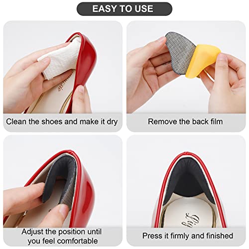 Image of 6 Pairs Heel Pads Heel Grips Liner for Loose Shoes, Heel Cushion Pads Heel Inserts for Shoe Too Big Men Women- Ultra Soothing Heel Protectors for Heel Pain, Heel Slipping, Blisters, Friction