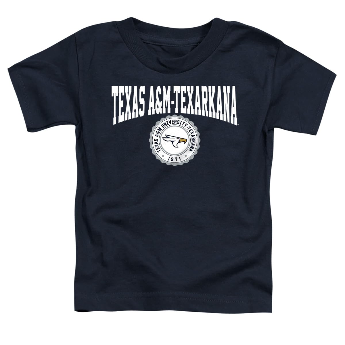 LOGOVISION Texas A&M University-Texarkana Collegiate Seal Kids T Shirt (4) for Toddler Boys and Girls, Navy