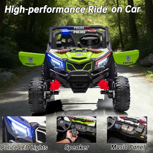 Image of Kid Police 4WD UTV 24V Ride On Toys for Big Kids 2 Seater Ride On Toys Kids