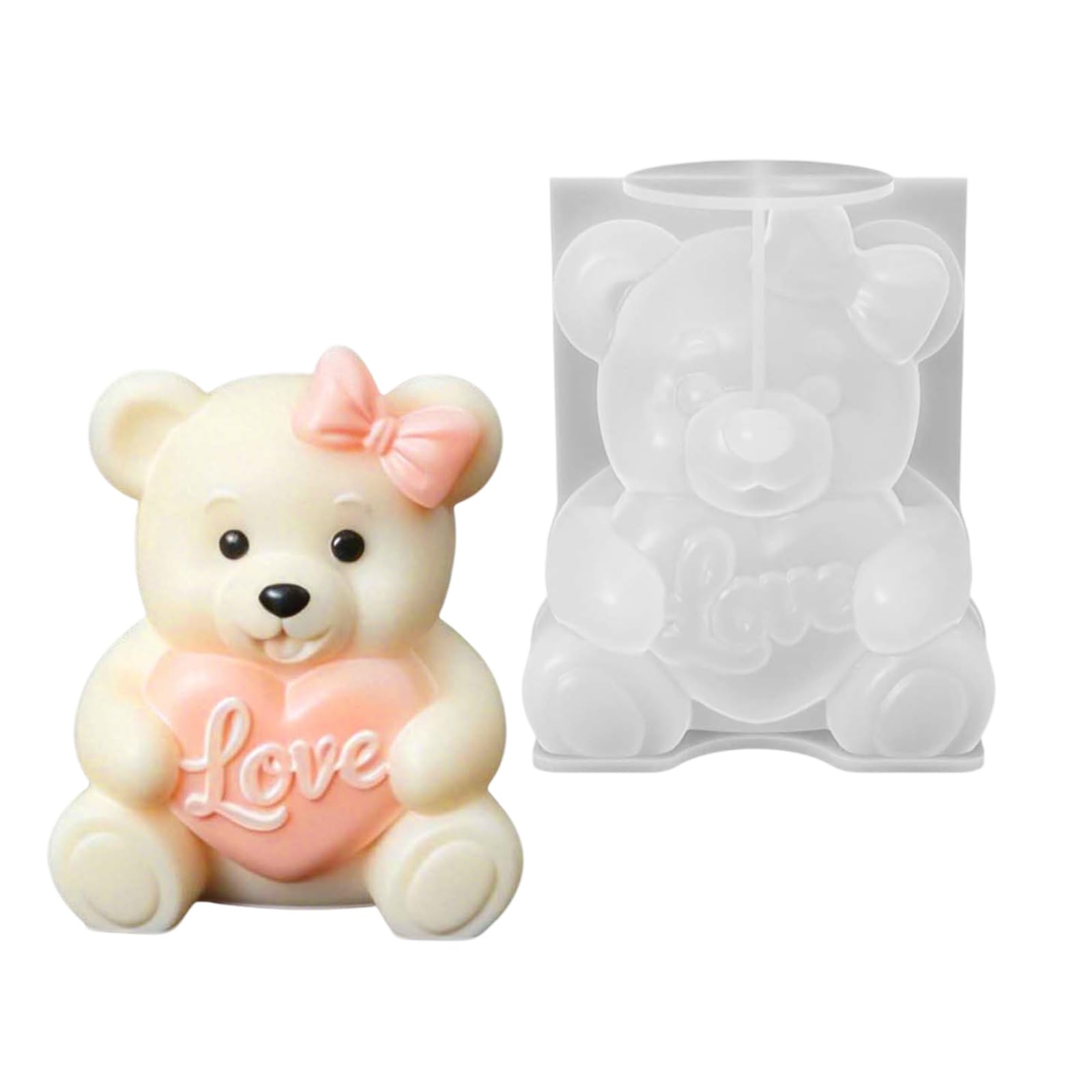 NVOQILIN Detailed Balloon Bear Silicone with Carving for and Soap Making Enhances Artistic Value Silicone