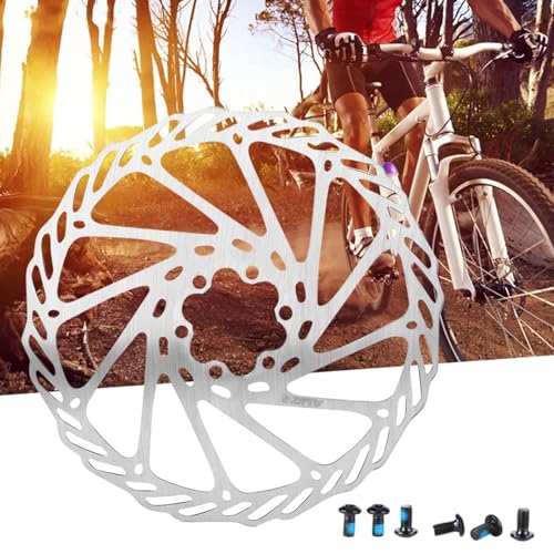 Disc Brake Rotor, 203mm Bike Disc Brake Rotors with 6 Bolts Cycling Accessory Fit for Road Bike, Mountain Bike, MTB, BMX(203mm)