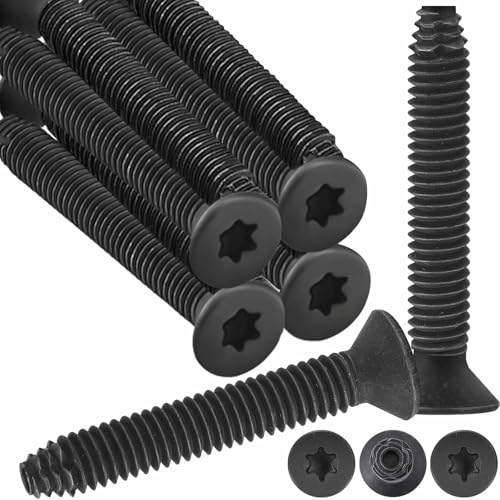 Blulu 6 Pack 5/16-18 x 2-1/2" Flat Head Self Tapping Trailer Deck Screws