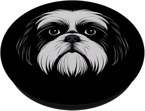 Miniatura 2 de Shih Tzu - Lindo y feliz simple Shih Tzu Face cachorro amante de los perros PopSockets intercambiables PopGrip