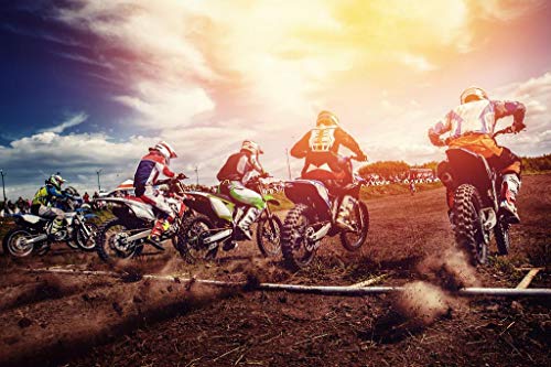 Motocross Stunt Dirt Bike Racing Wall Art Poster 24x36