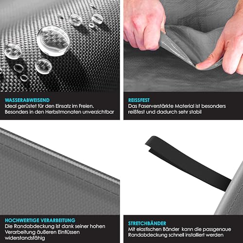 KESSER-Couverture-de-Bord-pour-Trampoline-O-244-305-366-426-cm-Largeur-30cm-100-resistant-aux-UV-indechirable-Couverture-a-Ressorts-avec-Ballon-de-Plage KESSER® - Couverture de Bord pour Trampoline Ø 244, 305, 366, 426 cm, Largeur 30cm 100% résistant aux UV indéchirable Couverture à Ressorts avec Ballon de Plage – Image 4