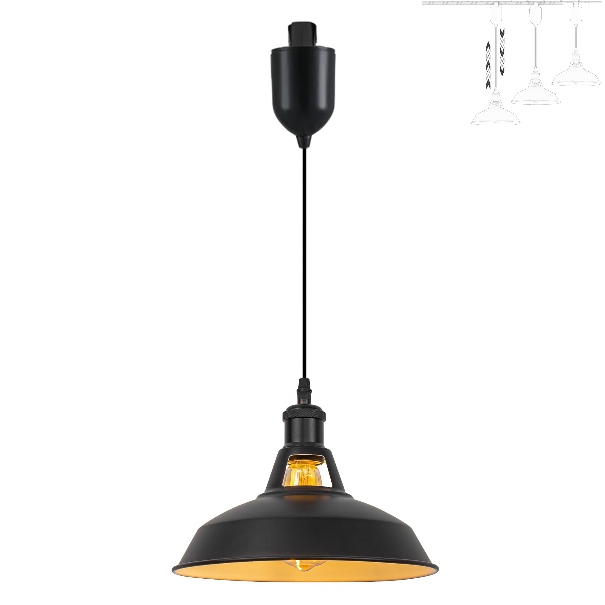 SKIVTGLAMP Adjustable Height H Type Track Lighting Matte Black