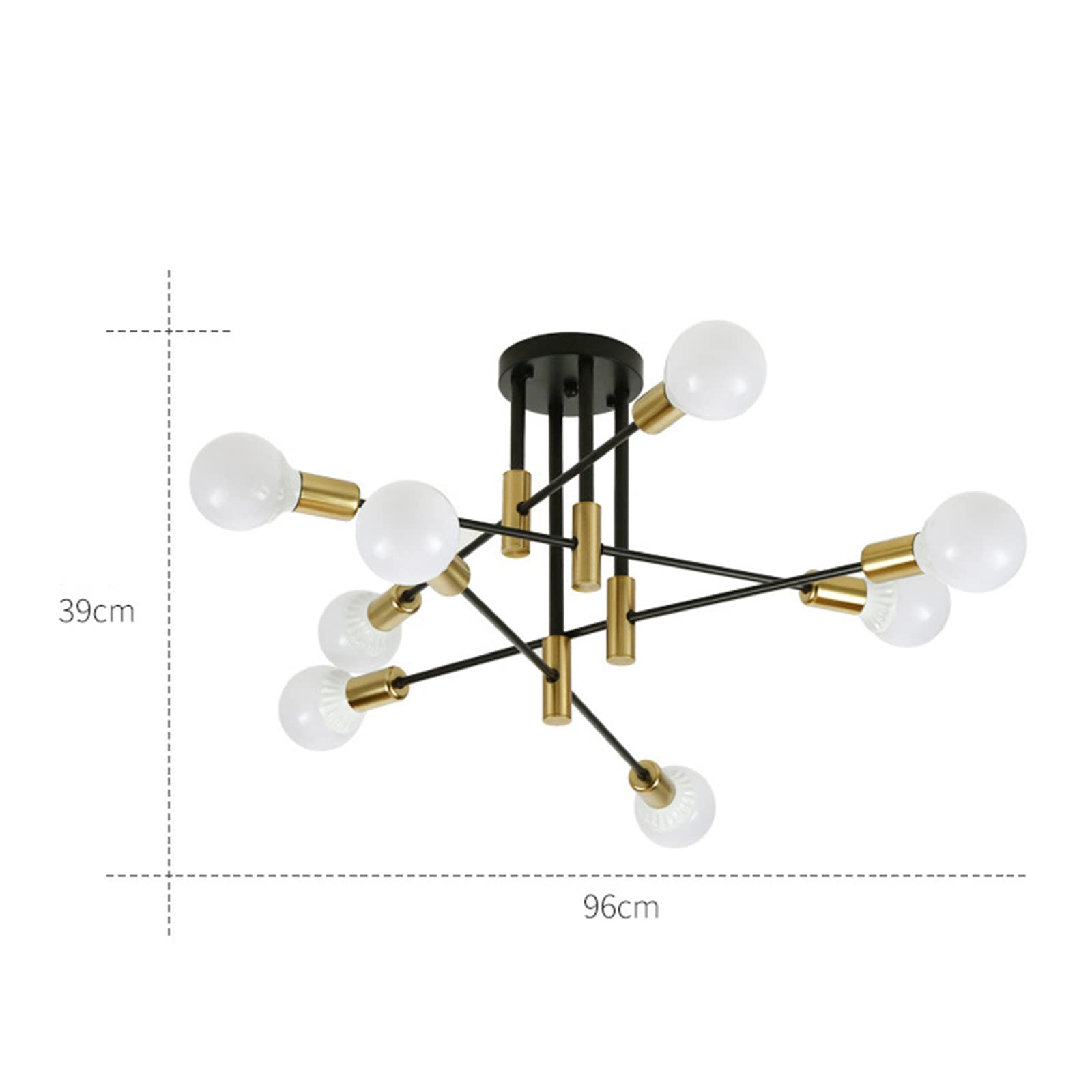 Industriële Kroonluchter - Goud, Verstelbaar - Voor Slaapkamer Woonkamer Keuken 4 E27 Lampen