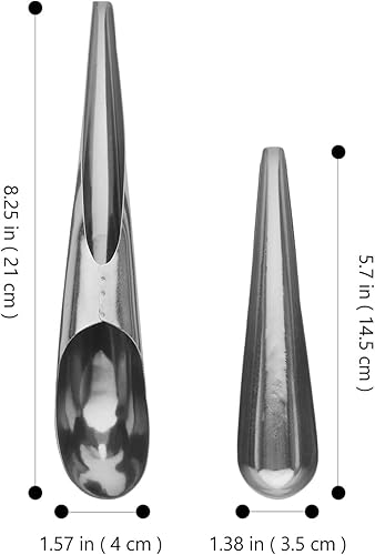 Miniatura 2 de POPETPOP Cuchara alimentadora de loros, 2 unidades, cuchara de alimentación de pájaros, cuchara de alimentación de loro de acero inoxidable, pala de