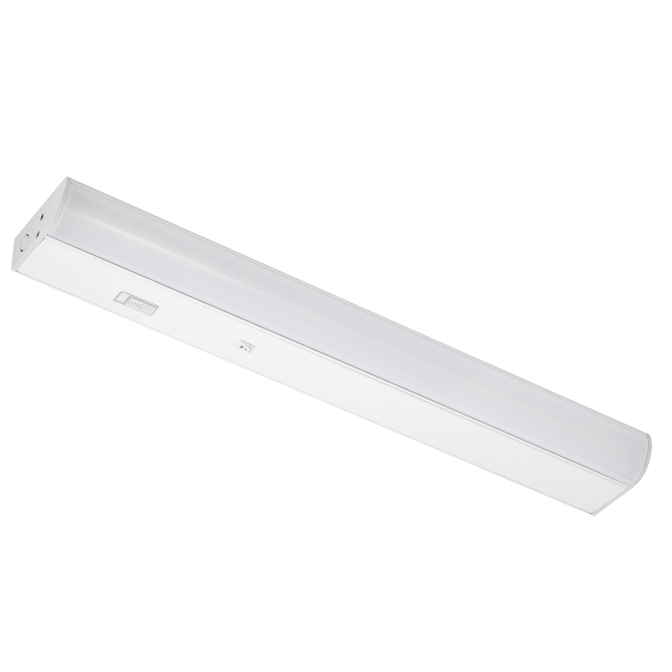 Maxxima 24 in. Hardwired LED Under Cabinet Light - 1100 Lumens, 5 CCT, Color Temperature Slide Control, 2700K/3000K/3500K/4000K/5000K, Kitchen and Indoor Lighting Fixture, White, On/Off Switch, ETL