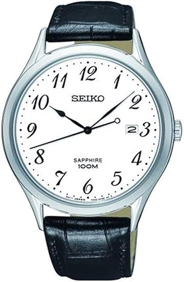 Seiko Men's SGEH75 Silver Leather Japanese Quartz Diving Watch : Seiko:  Amazon.com.mx: Ropa, Zapatos y Accesorios