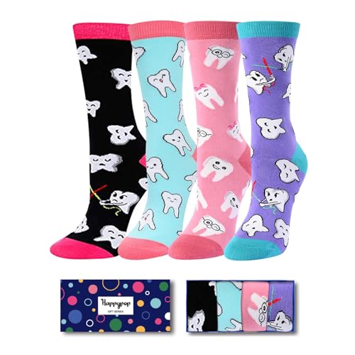 HAPPYPOP Nurse Gifts for Men Women - Nacho Average Doctor CNA EMT RN VET TECH Dentists Socks