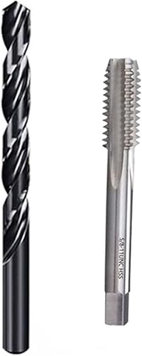 Vista 16 de 5/16"-20 UN HSS Tap and Die Set, Macho de rosca de la máquina y el hilo redondo de la ONU mueren mano derecha 5/8"-18 Tap&die