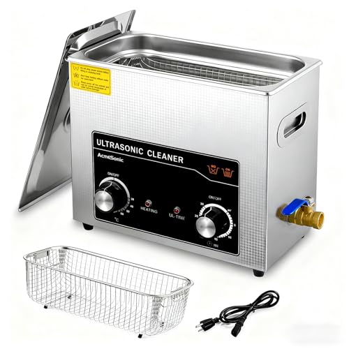ACMESONIC Commercial Ultrasonic Cleaner with Knob,...
