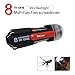 B2ocled SD-890 Multi-Screwdriver with LED Flashlight, 8-in-1 Utility Tool Torch, Flat Screwdriver Set