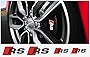 Audi RS brake caliper decal 6pcs. set (black - red)