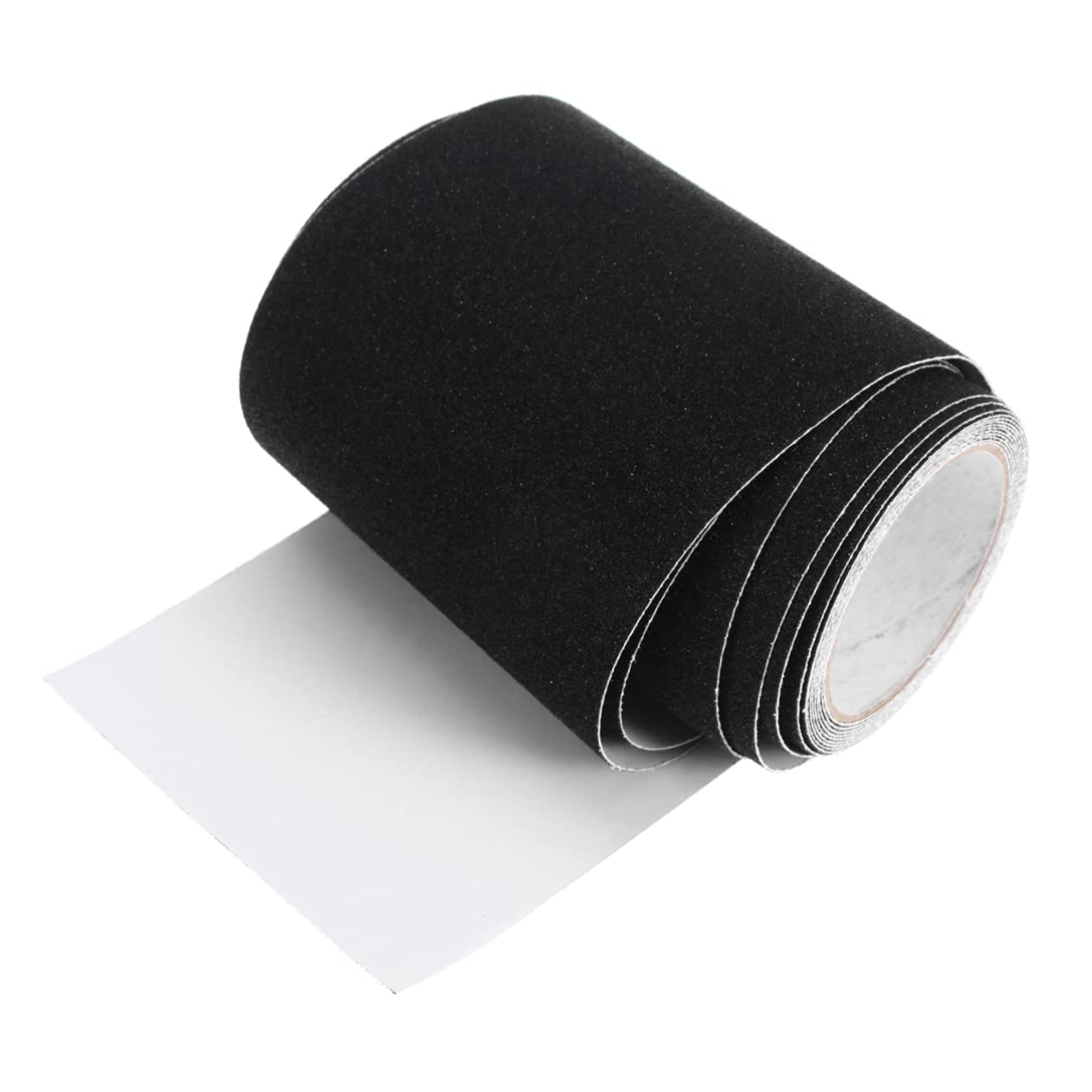Nastro Antiscivolo Nero per Scale, Strisce 5m X 15cm Tagliabili | Gradini e Rampe, Adesivo in Pvc Pp Pet Alluminio, Superficie Anti-slip per Posa Pratica
