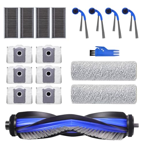 T80 Accessori per ECOVACS DEEBOT T80 Omni,T80 Pro Aspirapolvere,1 Spazzola Principale,2 Rotoli di Salviettine,4 Spazzole Laterali,4 Filtri HEPA,6 Sacchetti,1 Strumento per Pulizia(Non per T80S Omni)