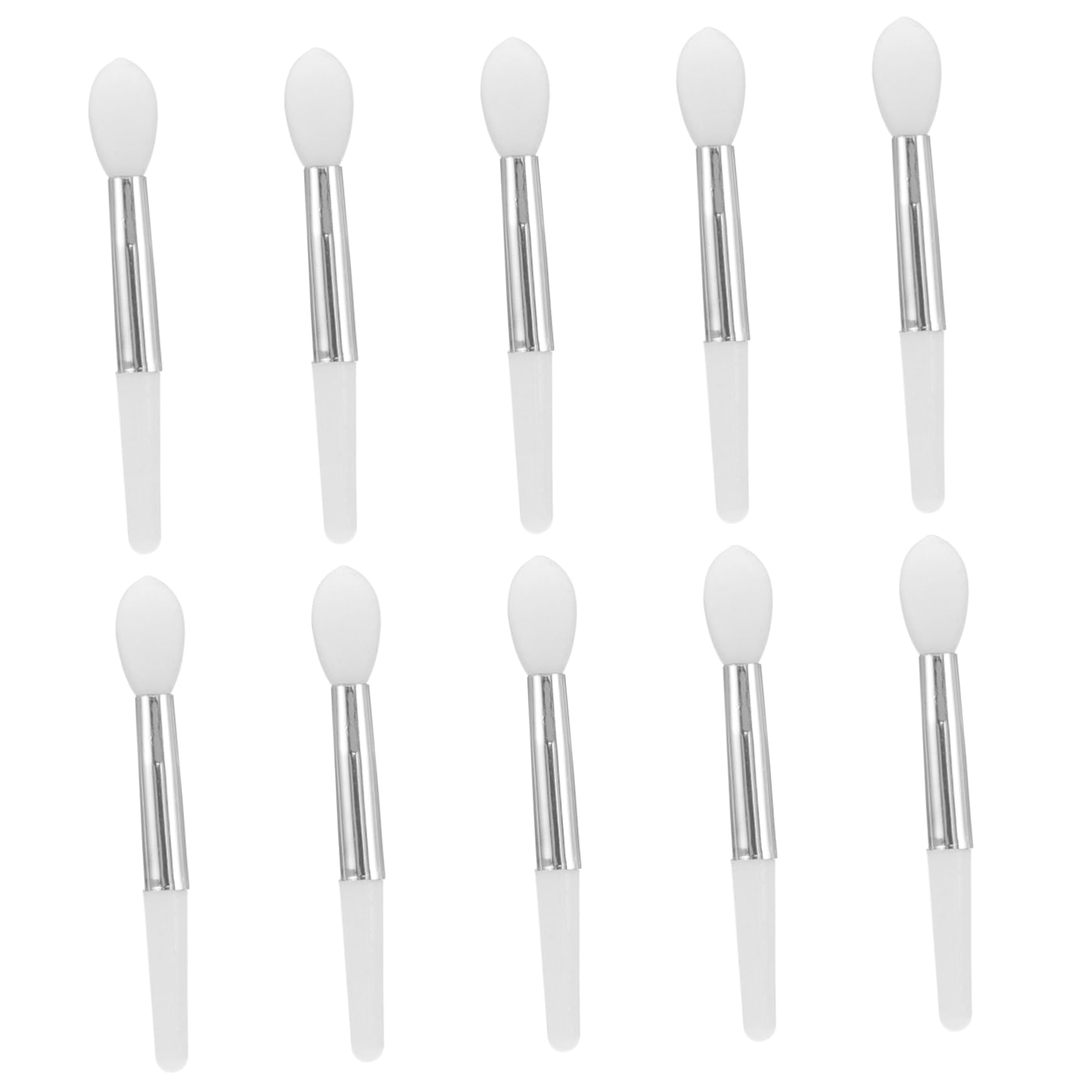 Didiseaon 10-pack Sturdy Silicone Lip Brush Set for Cream Makeup Lipstick Alicator Storage Box