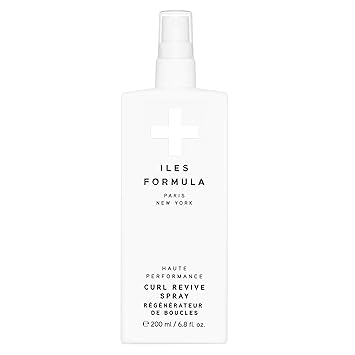 ILES FORMULA Curl Revive Curl Cream for Soft, Smooth, Defined Curls Lightweight Curl Refresher Spray with Heat Protection & Frizz Control - Leave-In Styling Cream for Curly Hair 200mL