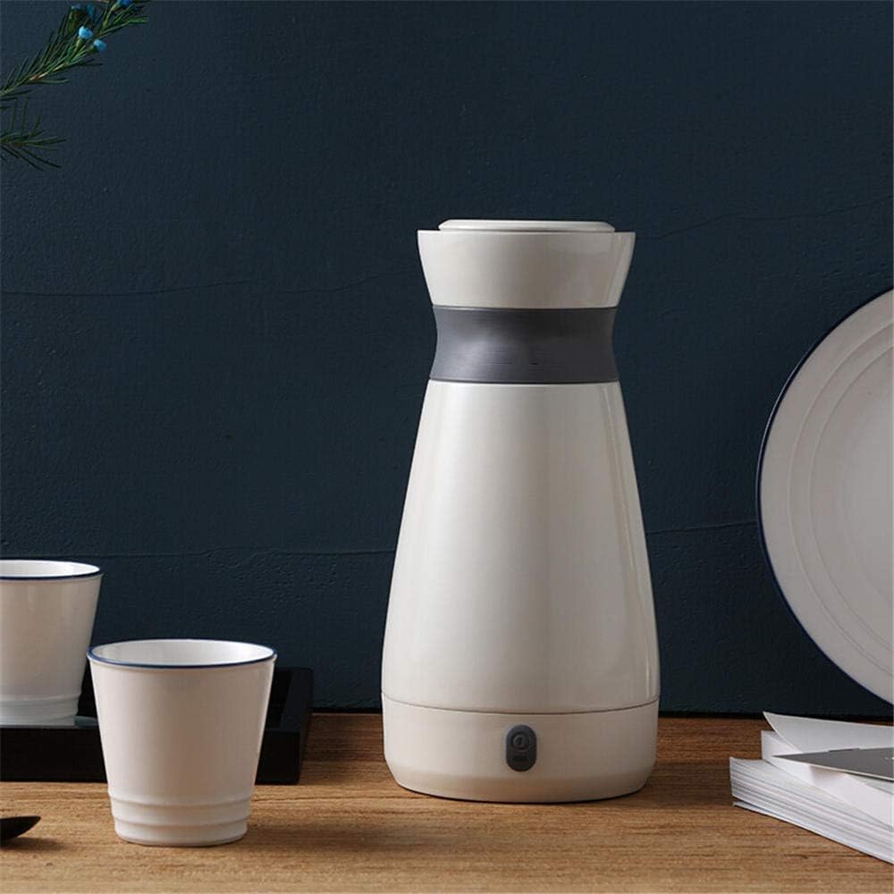 Hervidor eléctrico, hervidor de agua, botella de agua portátil de viaje, botella de agua aislante, mini hervidor eléctrico para el hogar, blanco presente